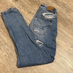 American eagle size 0 mom jeans